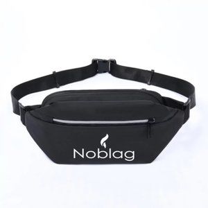 Noblag Junior Unisex Black Waist Belt Bag Sling Bag Waterproof Water-Repellent R